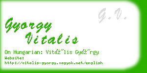 gyorgy vitalis business card